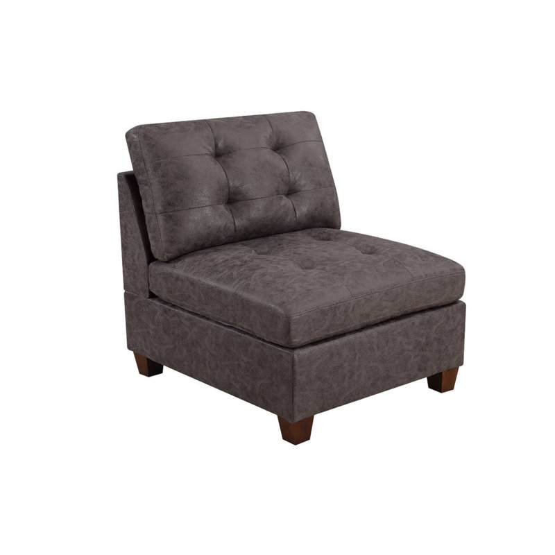 Fauteuil Lasarohhi, Similicuir brun foncé
