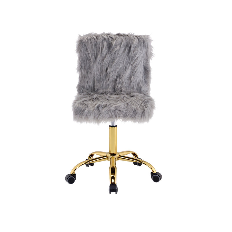 Chaise de travail Paciencia, Doré, Gris