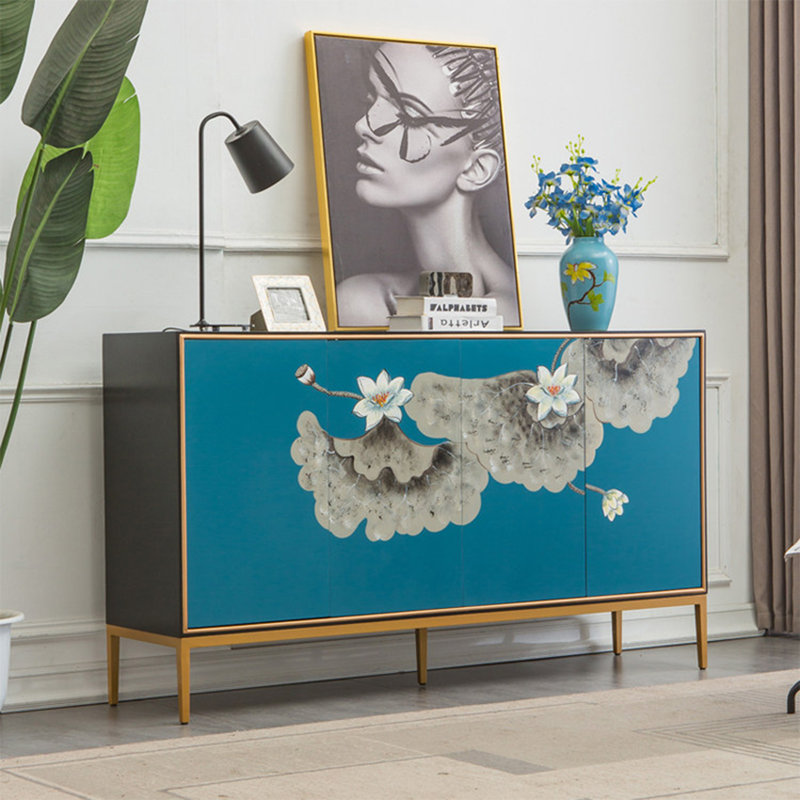 Hand-Painted Shoe Storage Cabinet