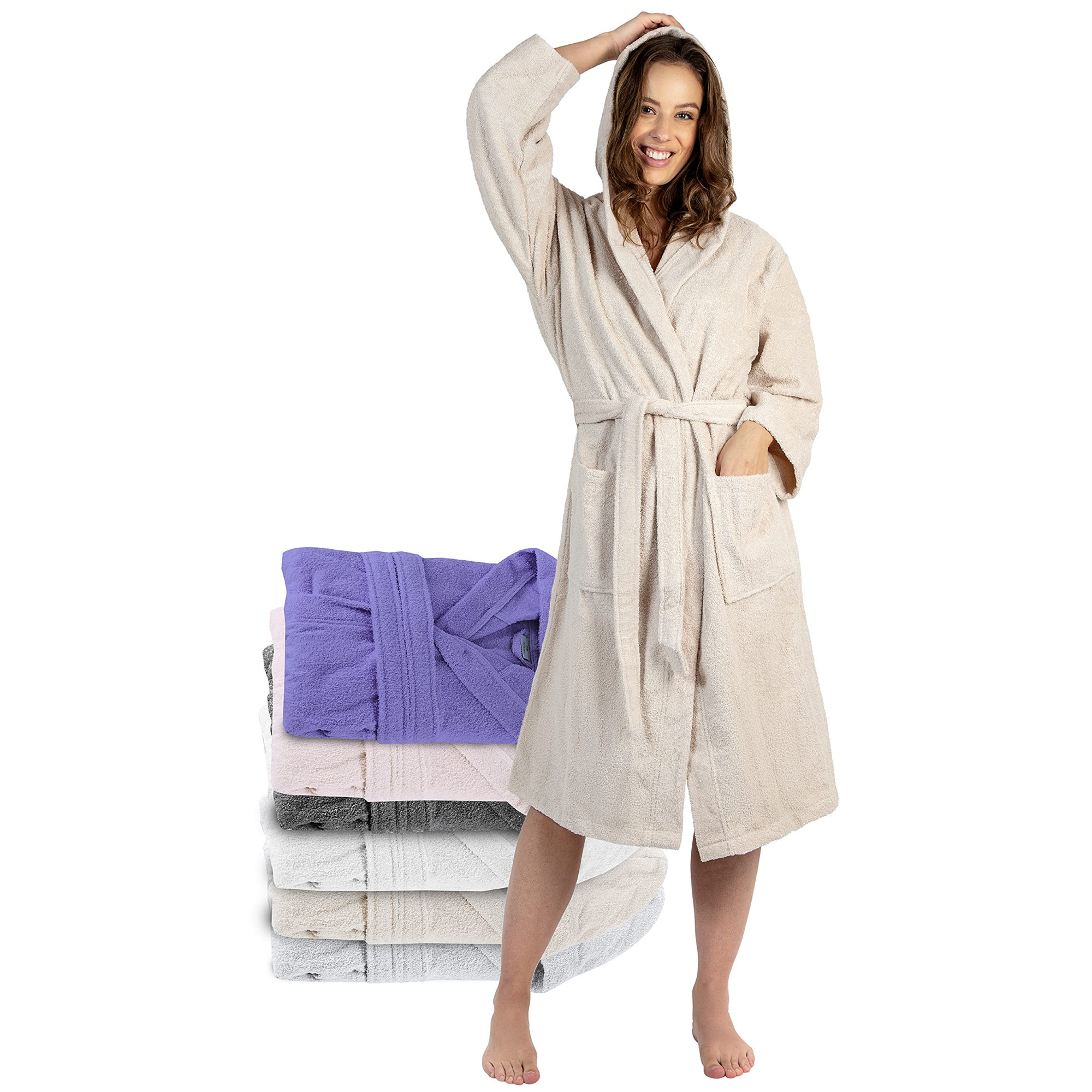 Luxury Spa Towelling Bath Robe (White) | Breathe Lifestyle