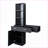 Hair Styling Station, Modern Black Multi-Layer Storage with Drawers, Cabinet &amp; Dryer Holes | Black | MDF-1412932977