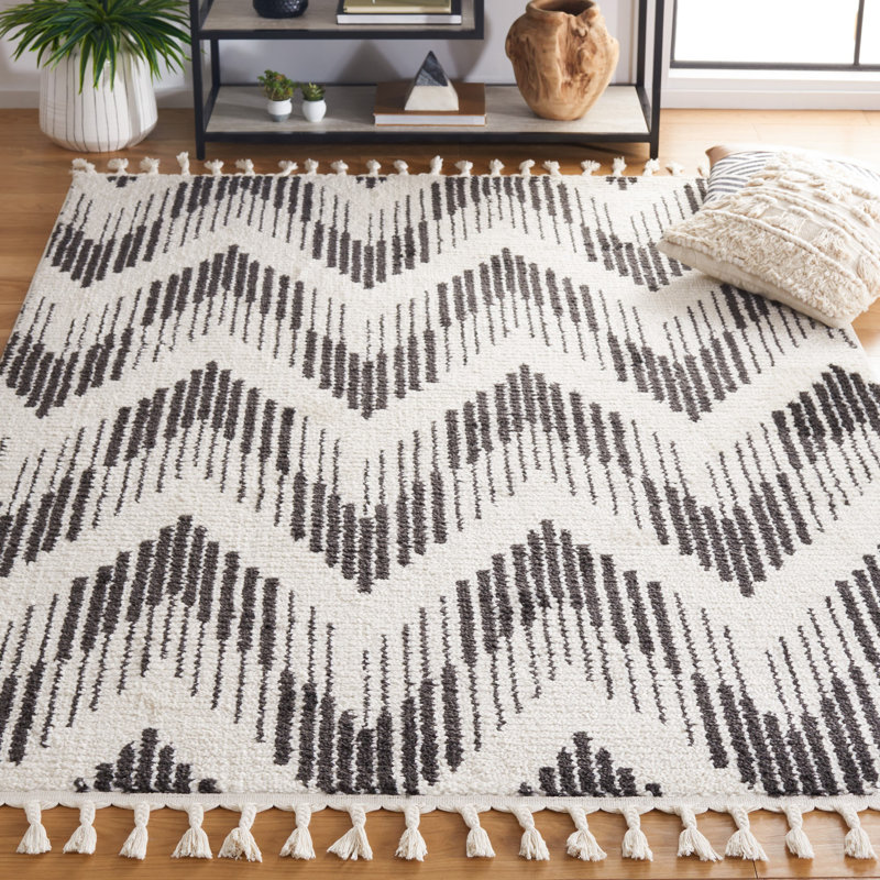 Tapis à chevrons performance Emmariah, Rectangle 4 pi 5 po x 6 pi 5 po