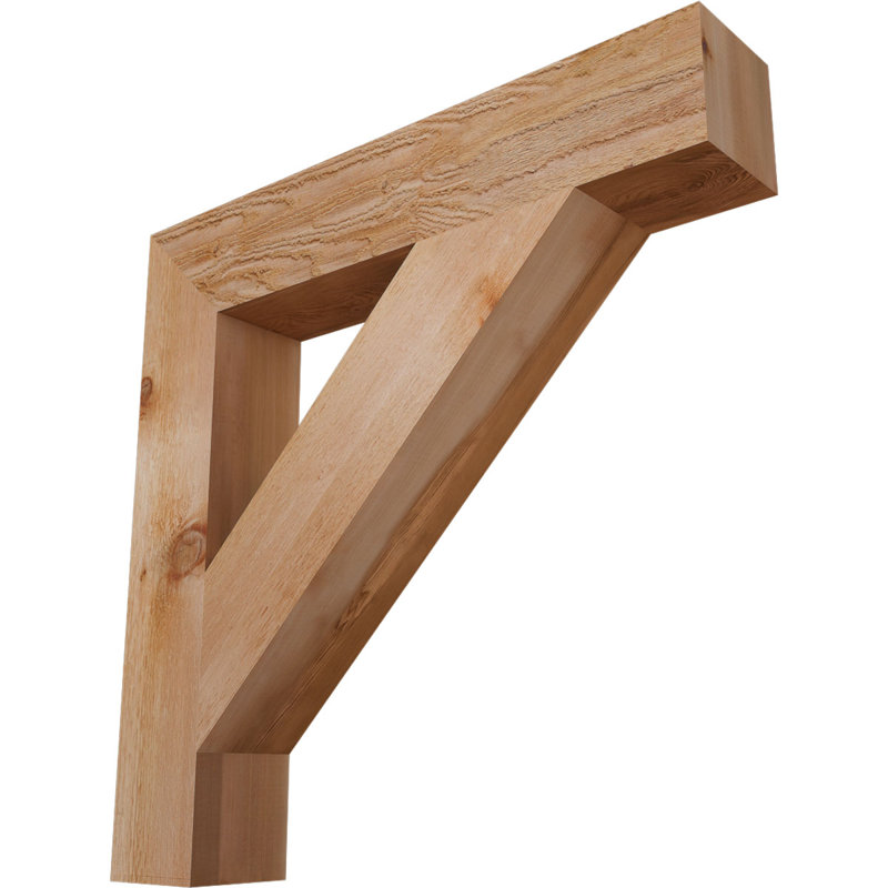 Support de bloc traditionnel, H 34 po x l 6 po x P 34 po, Cèdre rouge de l'Ouest (scié brut)