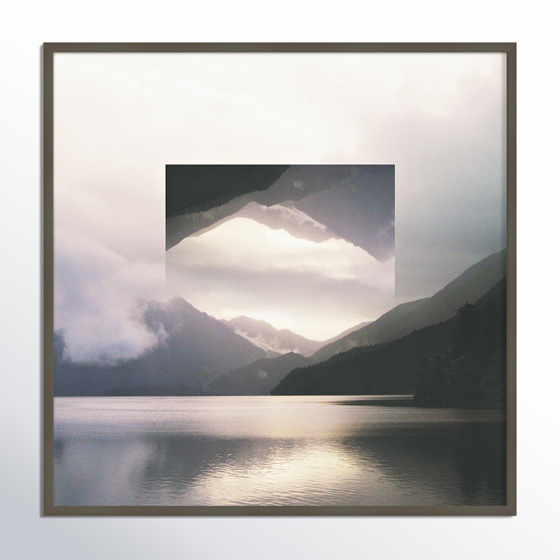 Reflected Landscape by Laura Marshall, Gray, 41" H x 41" W x 1" D