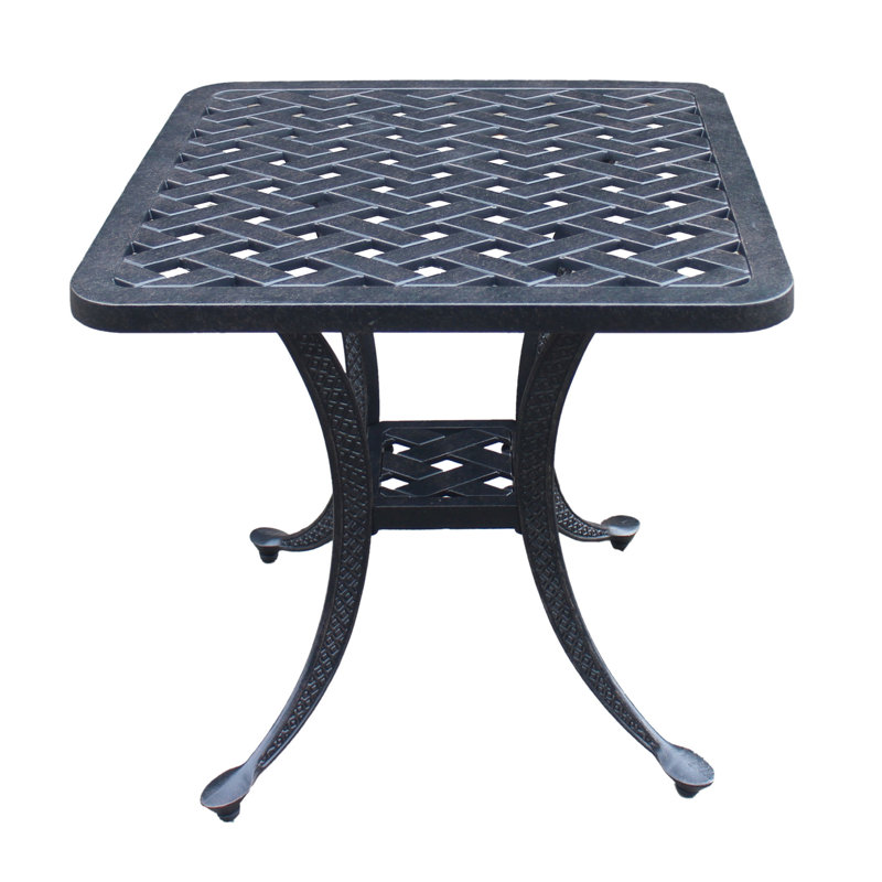 Table d'appoint de patio bronze foncé foncé - Polyvalent, ajoute du caractère à la table d'appoint moderne d'extérieur, rouille - améliore l'apparence du jardin