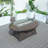 Quinnesec Oval Propane Smokeless Fire Pit Table with Hidden Fuel Tank
