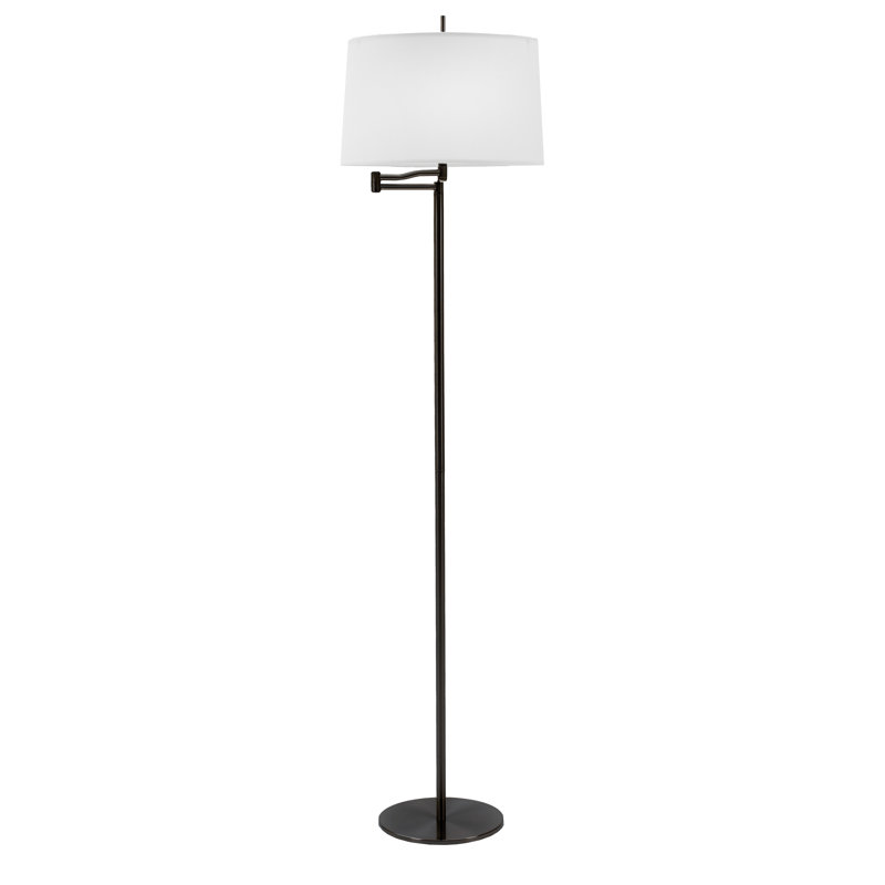 Lampe sur pied avec bras articulé 62 po, Noir