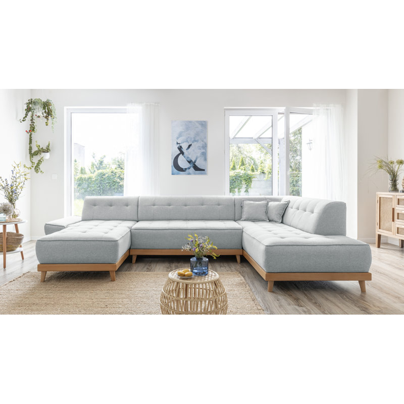 Dazzling Daisy Corner Sofa Bed, Right Hand Facing, Light Grey