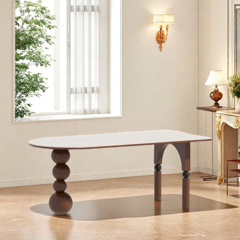 Table de salle à manger French French, H 29,53 po x L 70,87 po x l 31,5 po