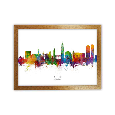 Split Croatia Skyline by Michael Tompsett - 1 Piece Wall Art