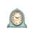 Decorative Metal Mantel Clock with Wooden Base Distressed-430784285