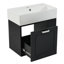 Meuble-lavabo de 21,8 po avec lavabo, armoire flottante murale, grand tiroir, tablette réglable, porte-papier hygiénique, système de fermeture en douceur-1293226057