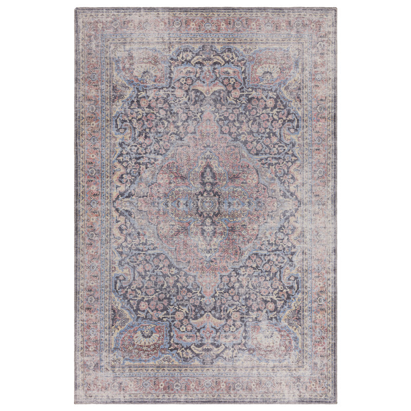 Hopkins Flatweave Pink/Beige/Black Rug, Rectangle 120 x 170cm