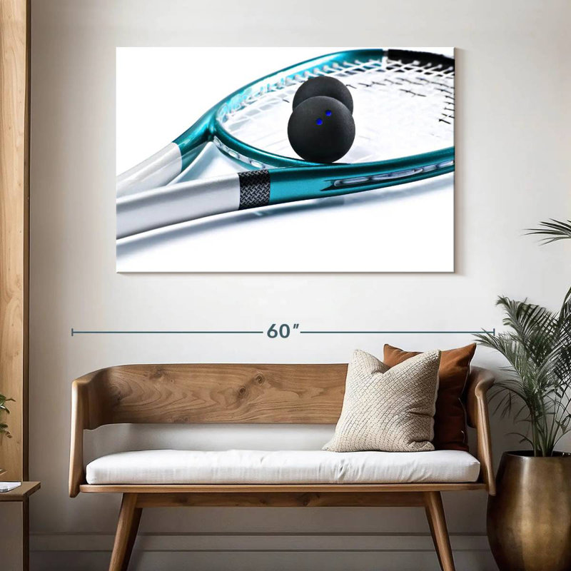 Sireci Balls On Blue Squash Racket