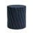 Modern Navy Blue Outdoor Table with Fluted Design - 16.02" Diameter