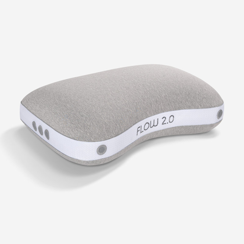 Bedgear Flow Cuddle Curve Performance Pillow for Side Sleepers - Plush and Breathable Pillow, 2.0