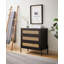 Armoire à tiroirs autoportante, armoire de rangement avec 3 tiroirs décoratifs en rotin, armoire de rangement dans le vestibule
