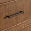 Ensemble de meuble-lavabo mural double 60 po en noyer grillé Isola, comptoir Giotto Quartz, lavabos carrés encastrés (1 trou), garniture noir mat-134514854-134514855