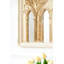Ensemble de deux miroirs décoratifs en bois blanc et or de 30 po