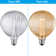 G125 LED Globe Edison Decorative Light Bulb 3.5W, Dimmable, Clear Glass, E26 Base, 2200K Soft White