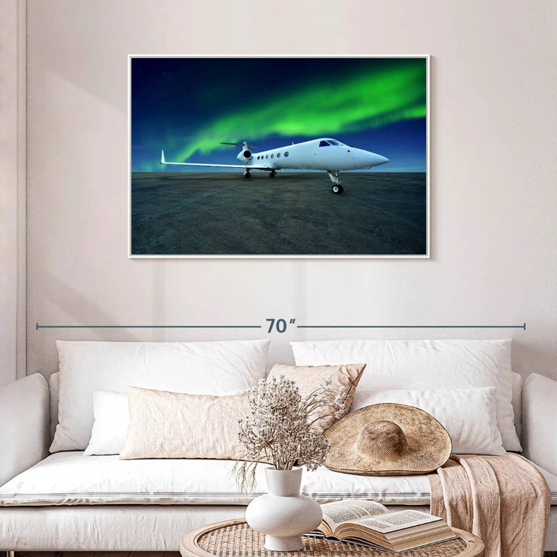 Avion Northern Lights, Cadre flottant blanc, 43 po x 29 po