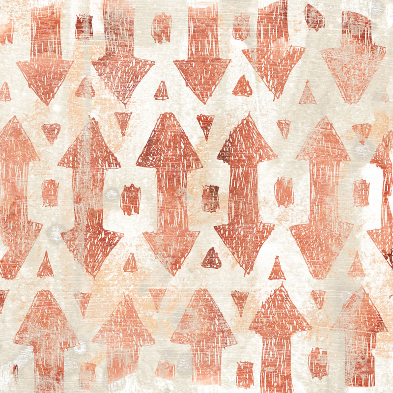 Textile terre rouge III, H 30 po x l 30 po