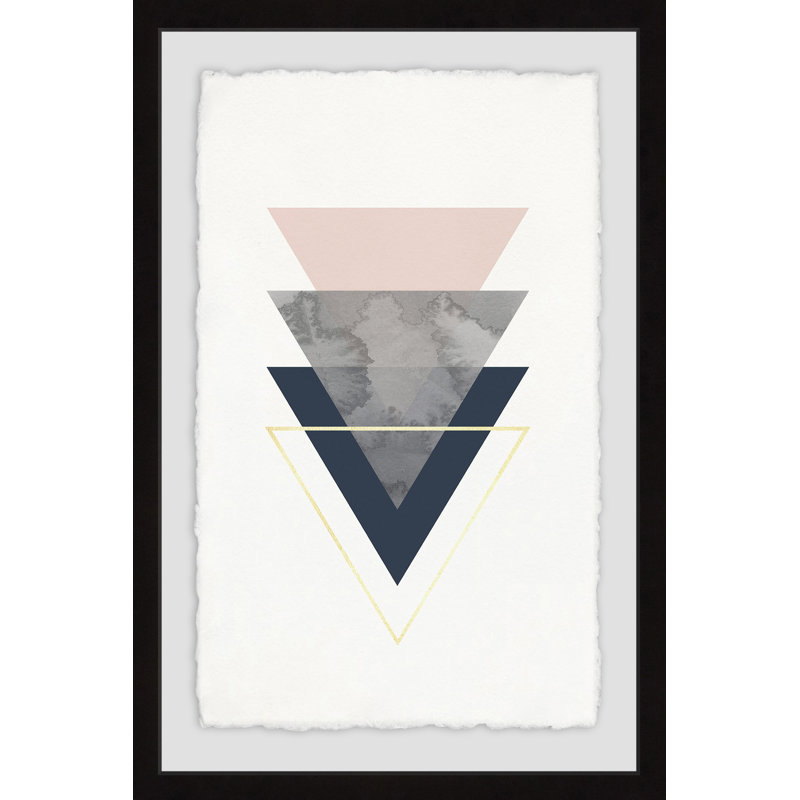 «Triangles of Color II», reproduction d'impression encadrée, H 12 po x l 8 po x P 1,5 po
