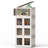 Stackable Collapsible Plastic Storage Bins with Lids,304 QT Closet Organizers with Doors, 25''L x 15.5''W x 56''H-102710055