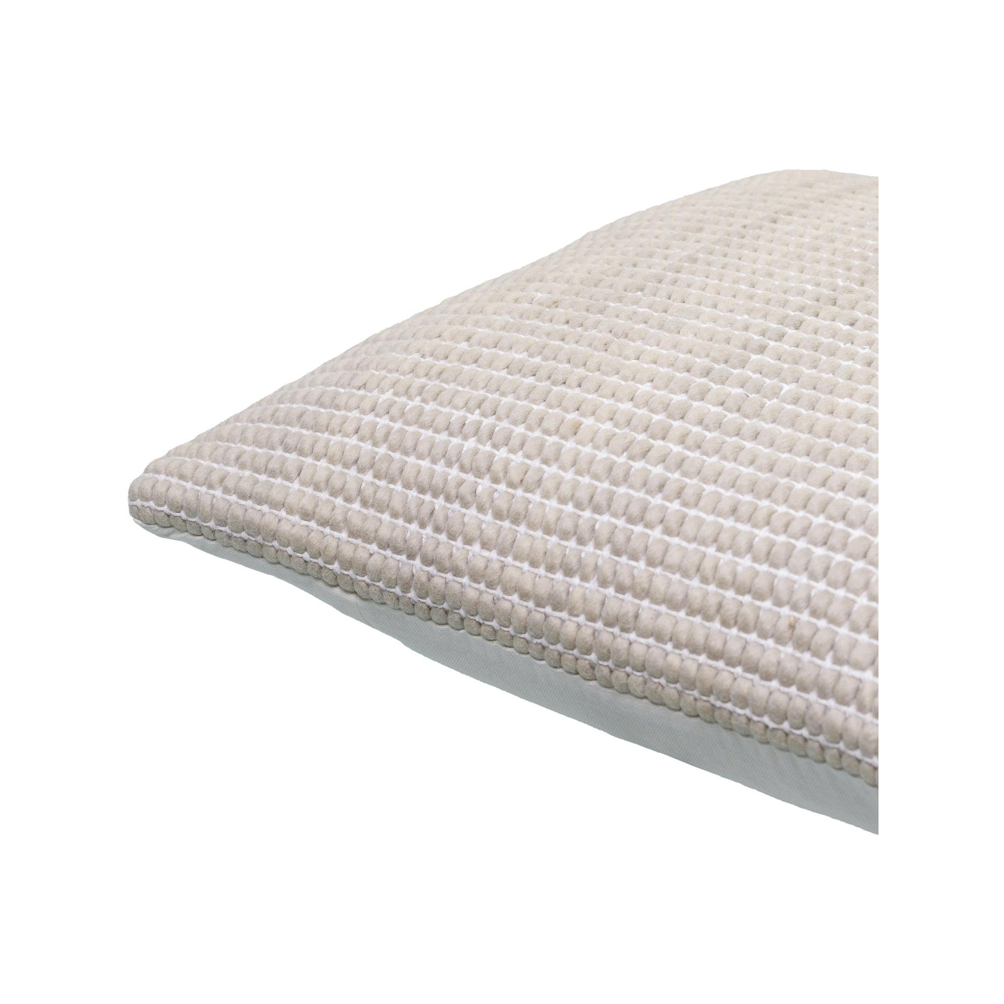 Waverly Wool Throw Pillow, Pillow Cover Only - No Insert, Gray, 13" x 20"