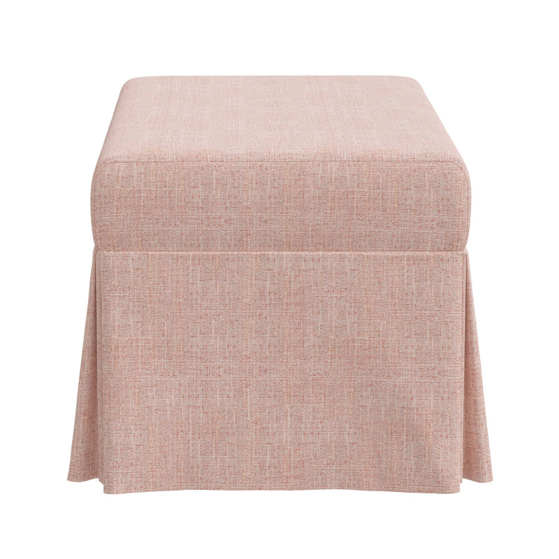 Wyatt Upholstered Storage Bench, Zuma Rosequartz Textured Linen