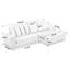 Canapé-lit modulaire rembourré en L capitonné Corduroy-855477126