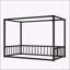 Lit en fer robuste avec rails de protection et conception polyvalente-800205588