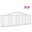 Paniers en Gabion arqués 10 pièces 78,7 "x 11,8" x 23,6 "/ 31,5" Vidaxl-113973720