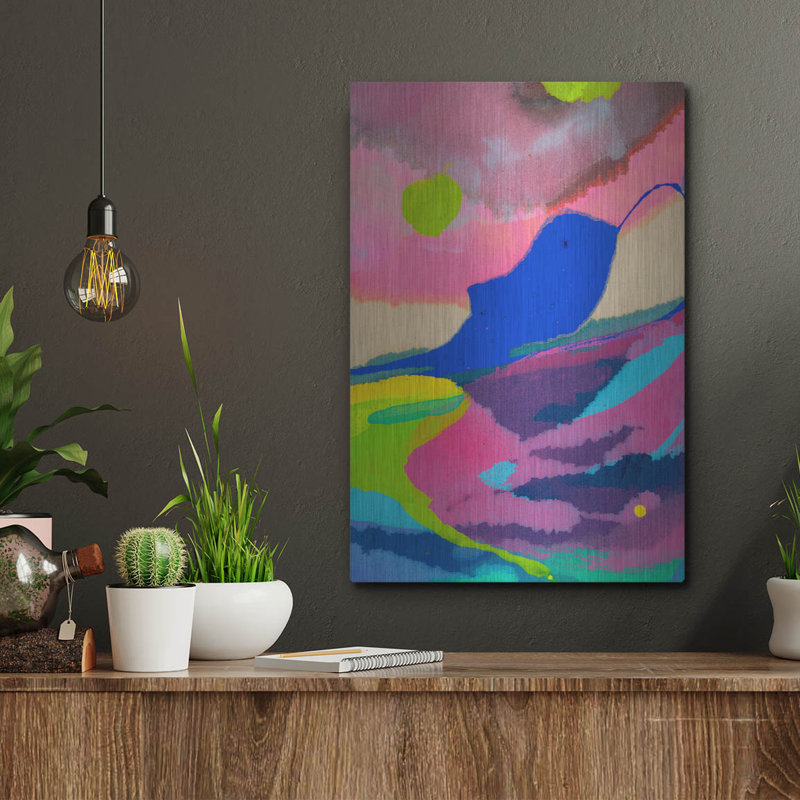 «Wild Ocean» par Wyanne, art mural en métal Wrought Studio ™, H 16 po x l 12 po