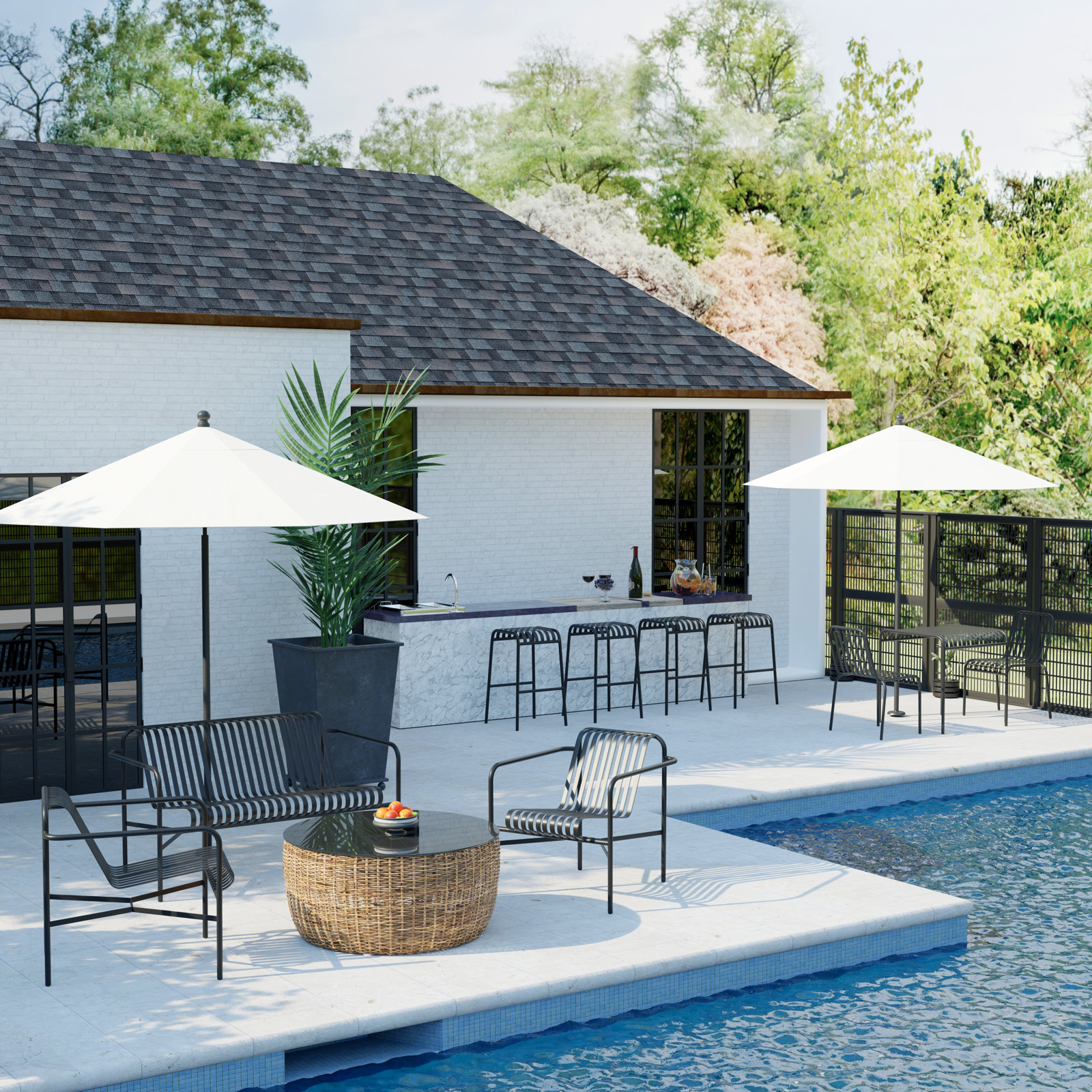 Abra Patio Dinning Chair, Black