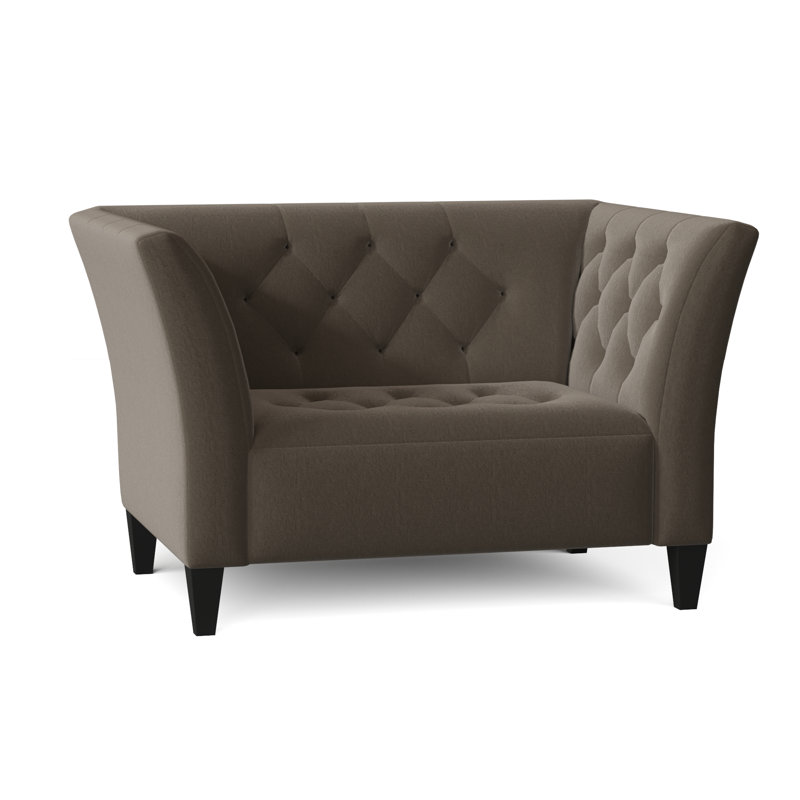 Carruth Upholstered Armchair, Bella Granite Performance Velvet