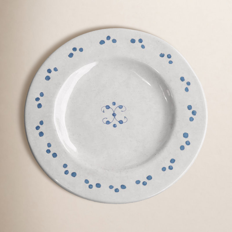 Assiette à salade peinte en mélamine Vida
