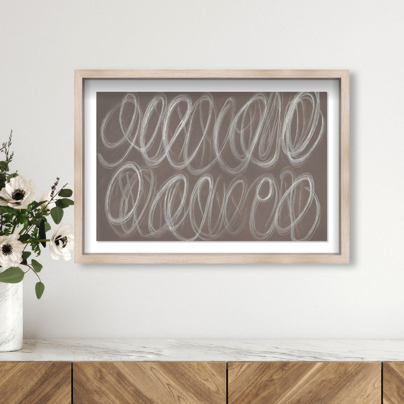 Oliver Gal Coastal Mirage III Abstract - Luxury Shadowbox Framed Wall Art, 38" H x 56" W, Cream