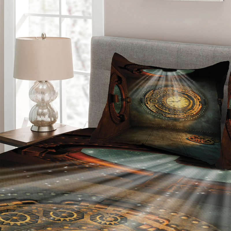 Fantasy Traditional Coverlet, King Bedspread + 2 Shams