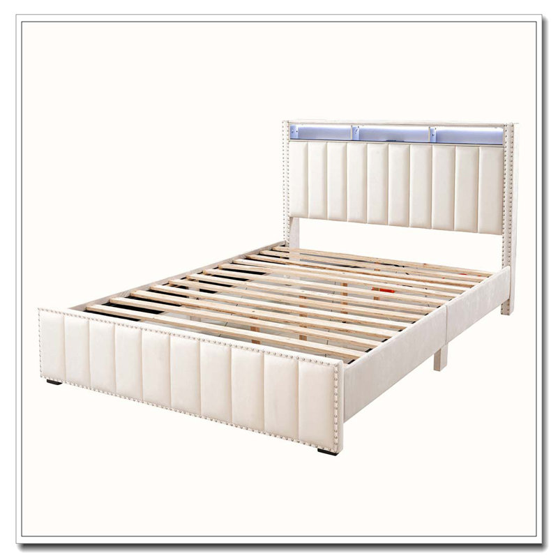 Rangement de lit, Beige, Grand