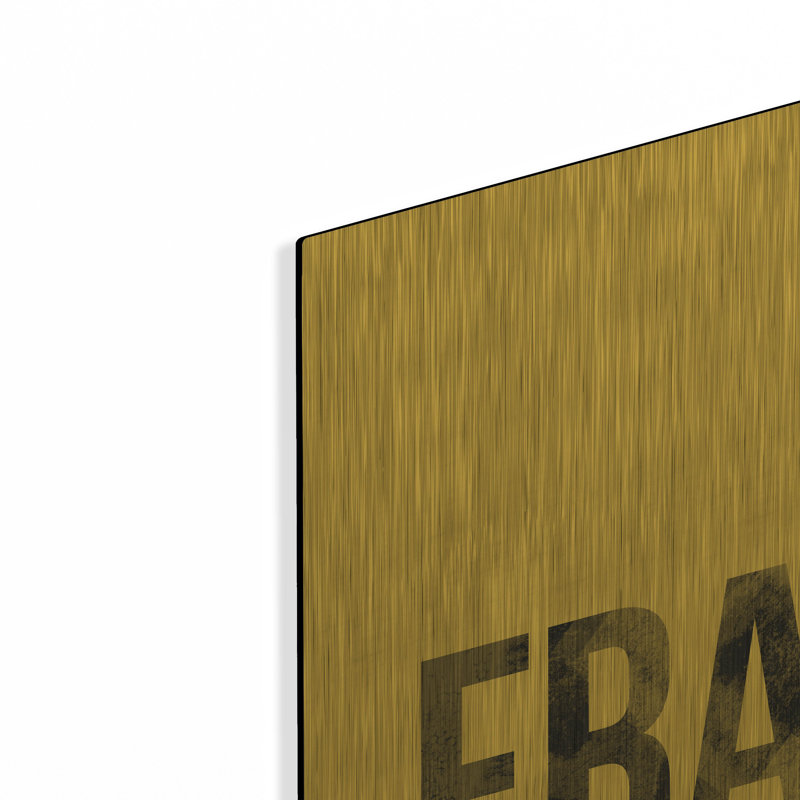 Ebern Designs «FRA ATC» par O8, art mural en métal, H 24 po x l 16 po