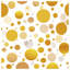 Gold White Circles Quilted Bedspread All Sizes-126175155