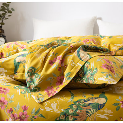 Chinoiserie Cotton Sateen Floral Duvet Cover