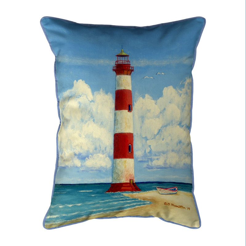 Housse de coussin rectangulaire d'extérieur Tybee, Géorgie, 16" x 20"