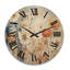 Horloge murale jaune surdimensionnée jaune Botanical Collage I - Abstract Botanicals-1603212963