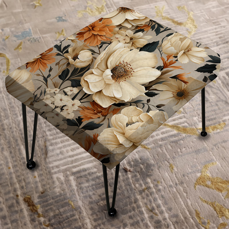 Repose-pieds Boho Earthy Blooms Poppies Bloom IV - Floral