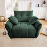 47" Ergonomic Single Seater Sofa with High-Resilience Support Cushions and Throw Pillows, Easy Assembly Modern Design for Indoor