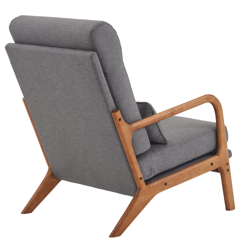 Fauteuil de 25,6 po de large Mamye, Lin gris