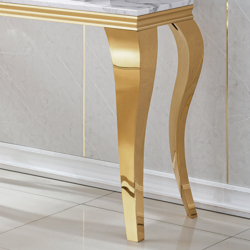 Ysella 46.85'' Console Table, Gold