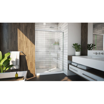 Porte de douche sans cadre Leser l 56 "x H 70,38" Leser